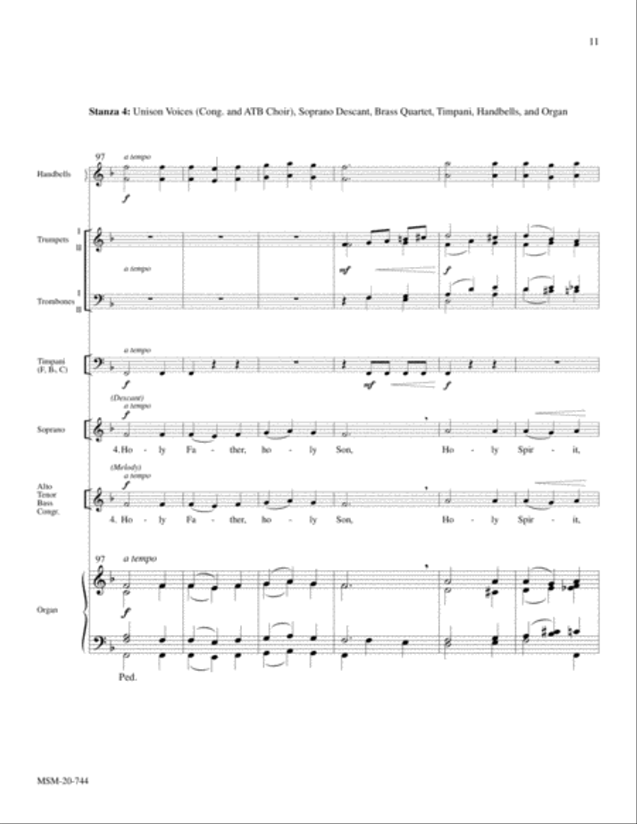 Holy God, We Praise Your Name Choir scores gallery preview page 6