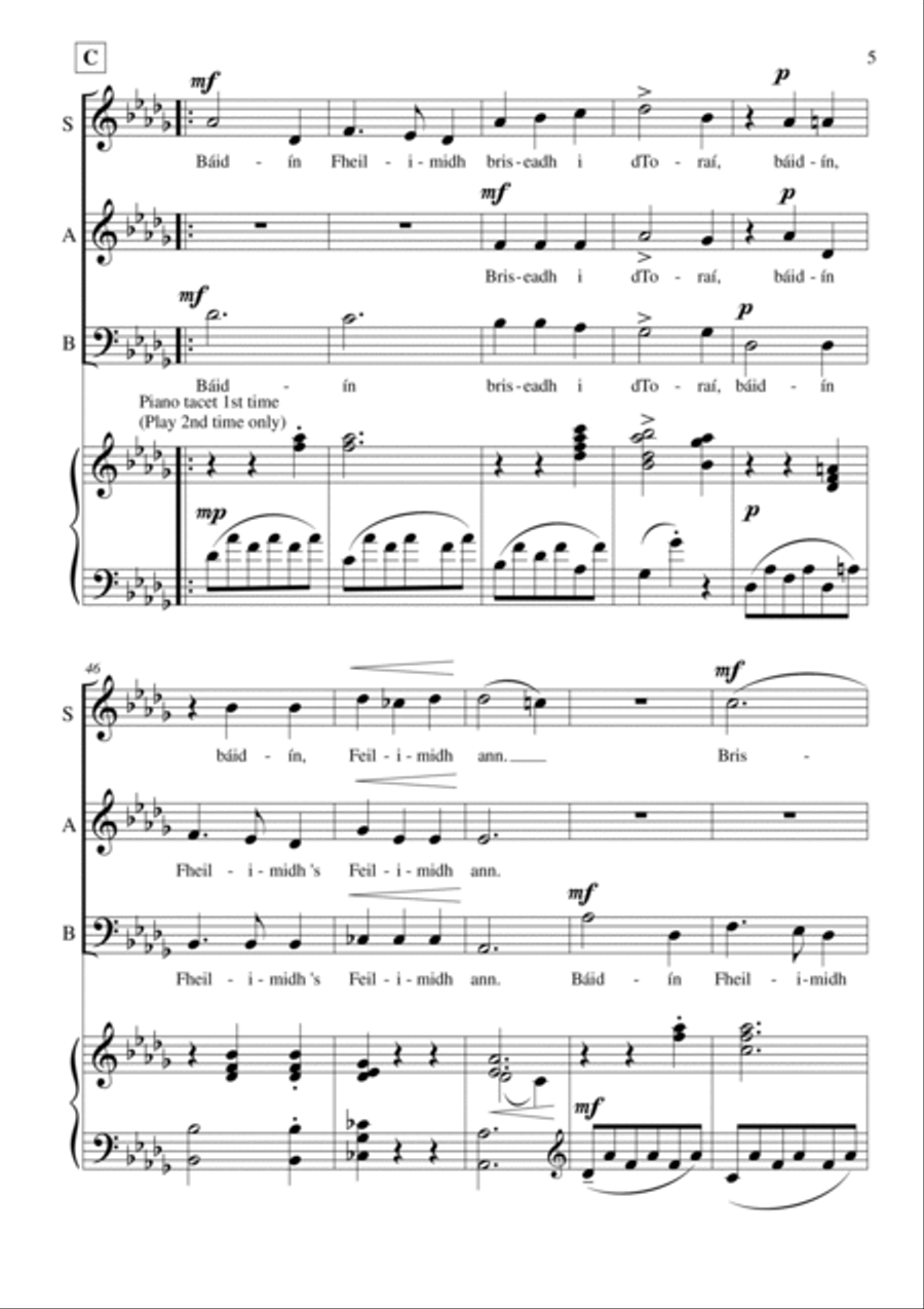 Báidín Fheilimidh 3-Part scores gallery preview page 6