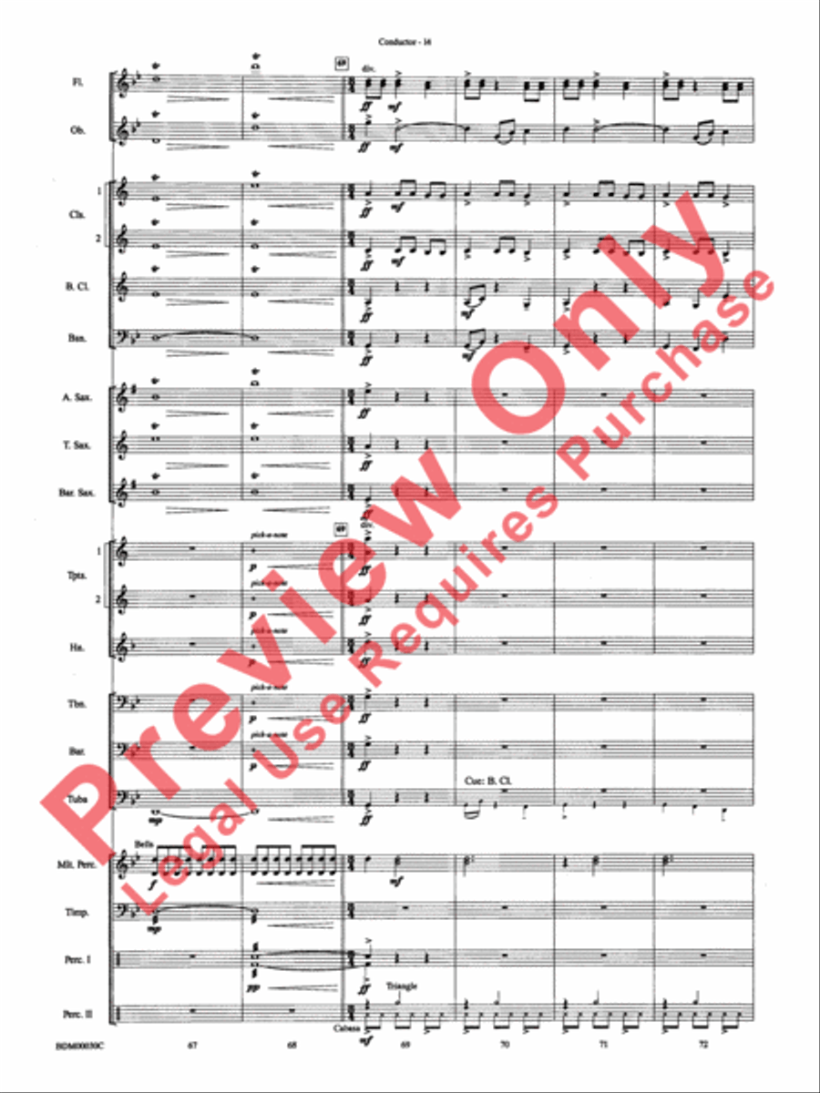 The Great Locomotive Chase Concert Band scores gallery preview page 20