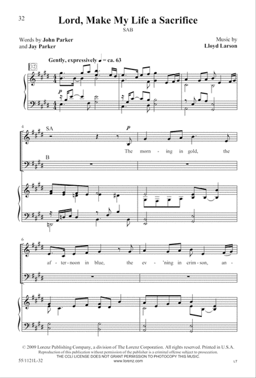 Touched by the Christ Touched by the Christ 3-Part scores gallery preview page 33