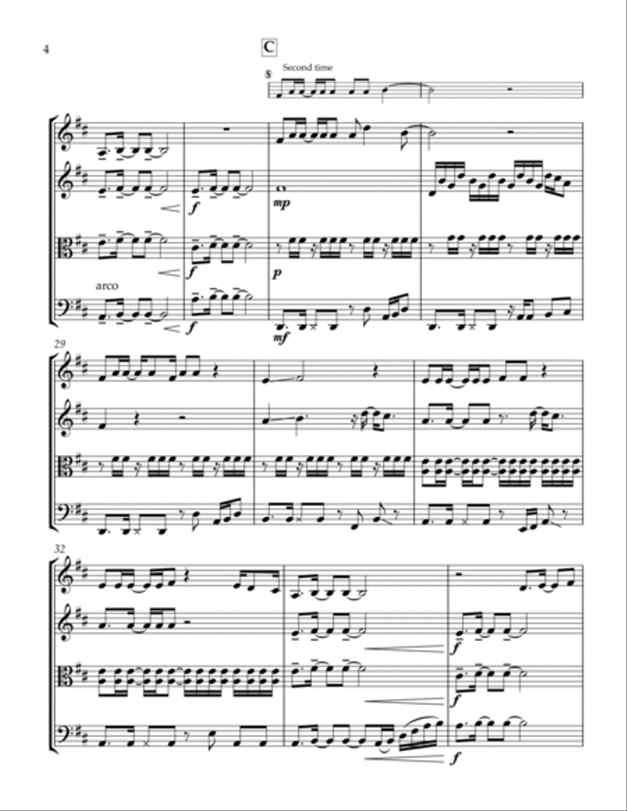 Dancing Queen Dancing Queen String Quartet scores gallery preview page 5