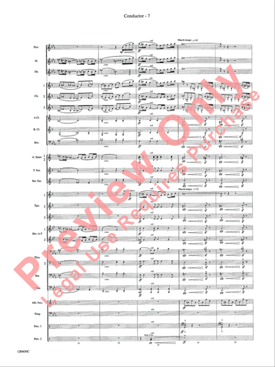 Star Wars Main Theme Concert Band scores gallery preview page 10