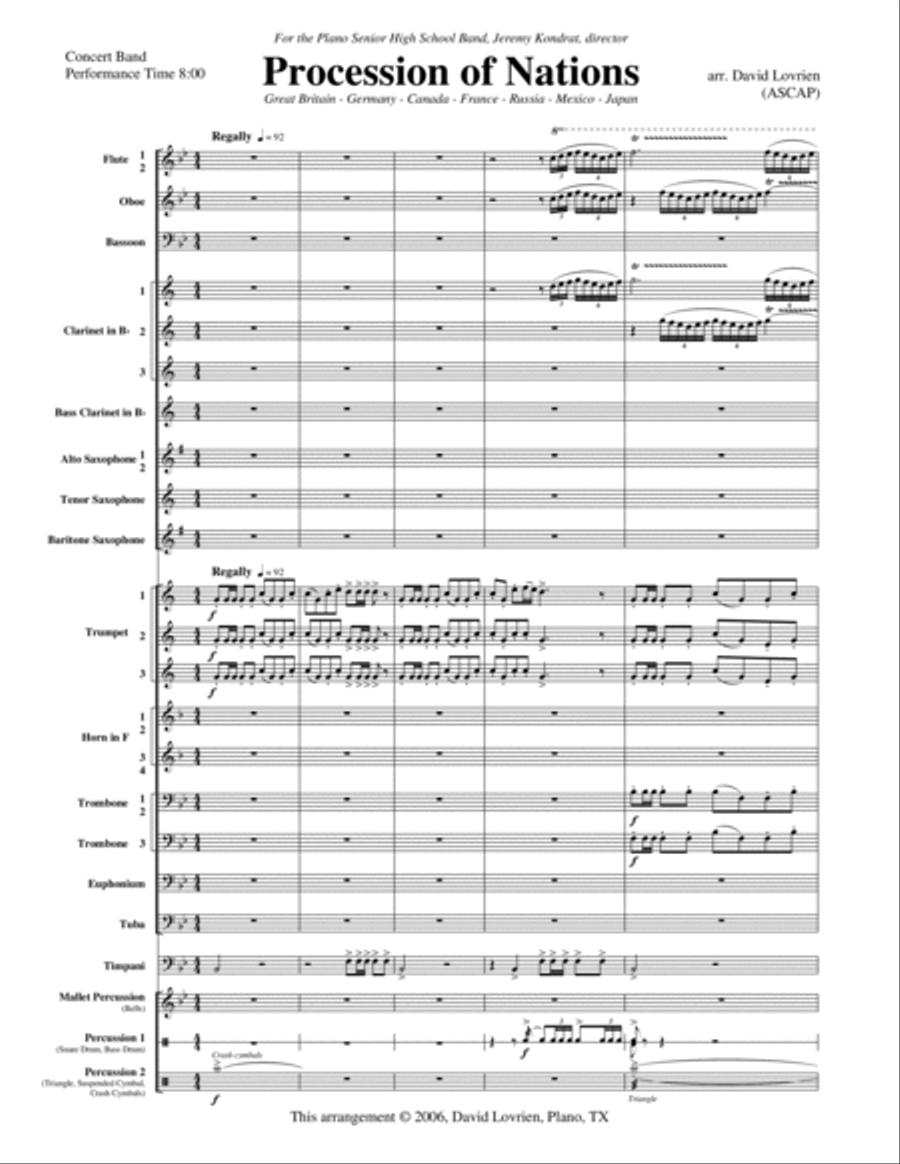 Procession of Nations Concert Band scores gallery preview page 5