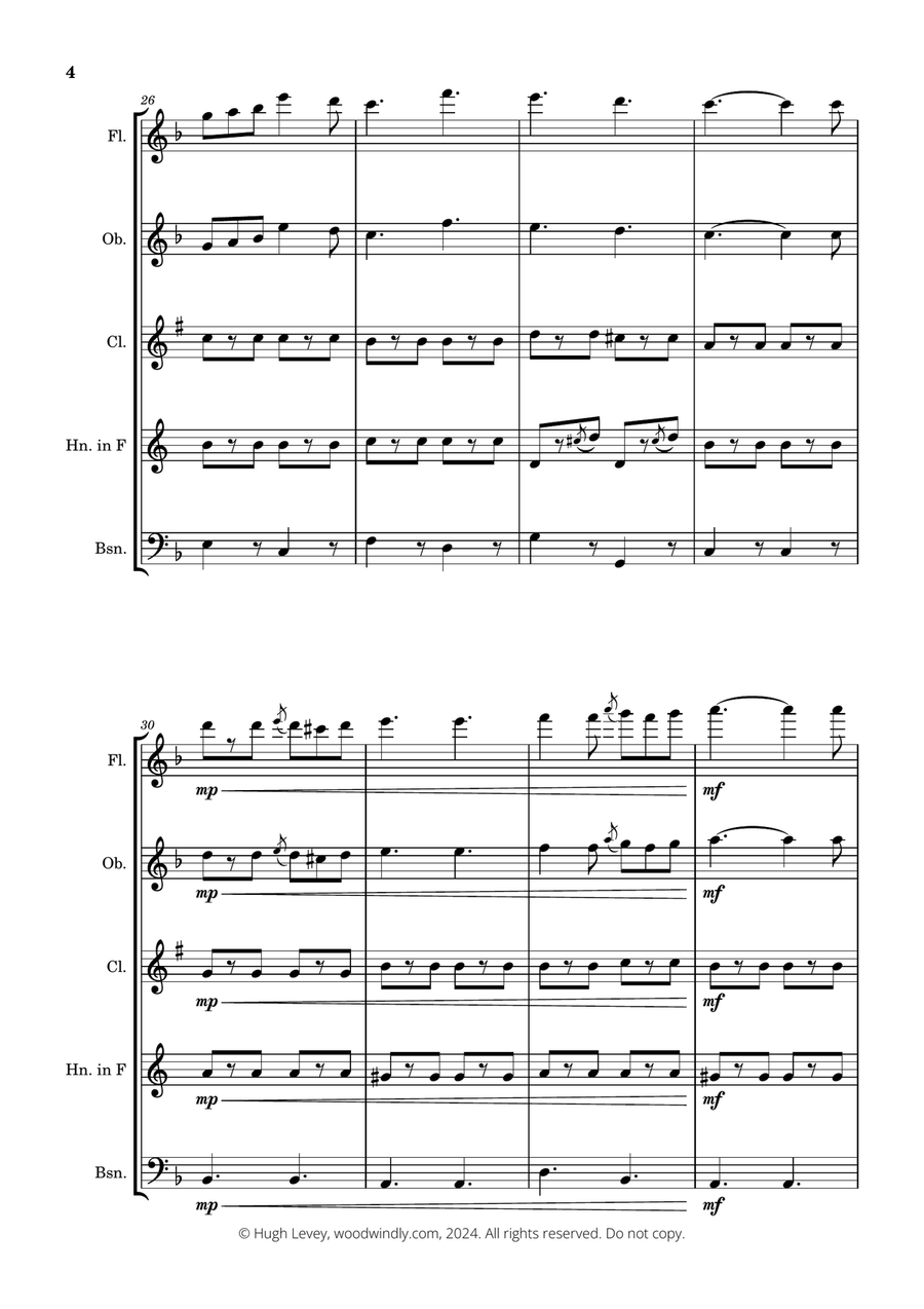 The Liberty Bell arranged for Wind Quintet Woodwind Quintet scores gallery preview page 6