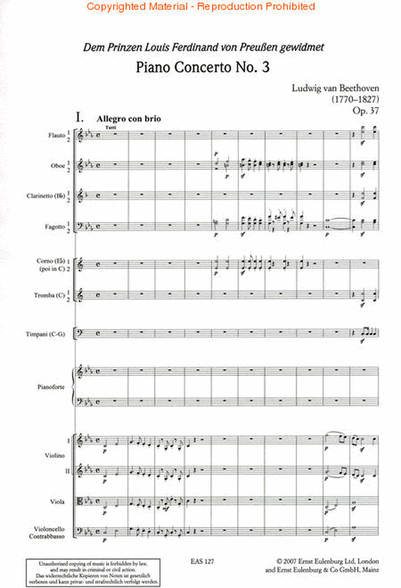 Piano Concerto No. 3 in C Minor Op. 37 image number null