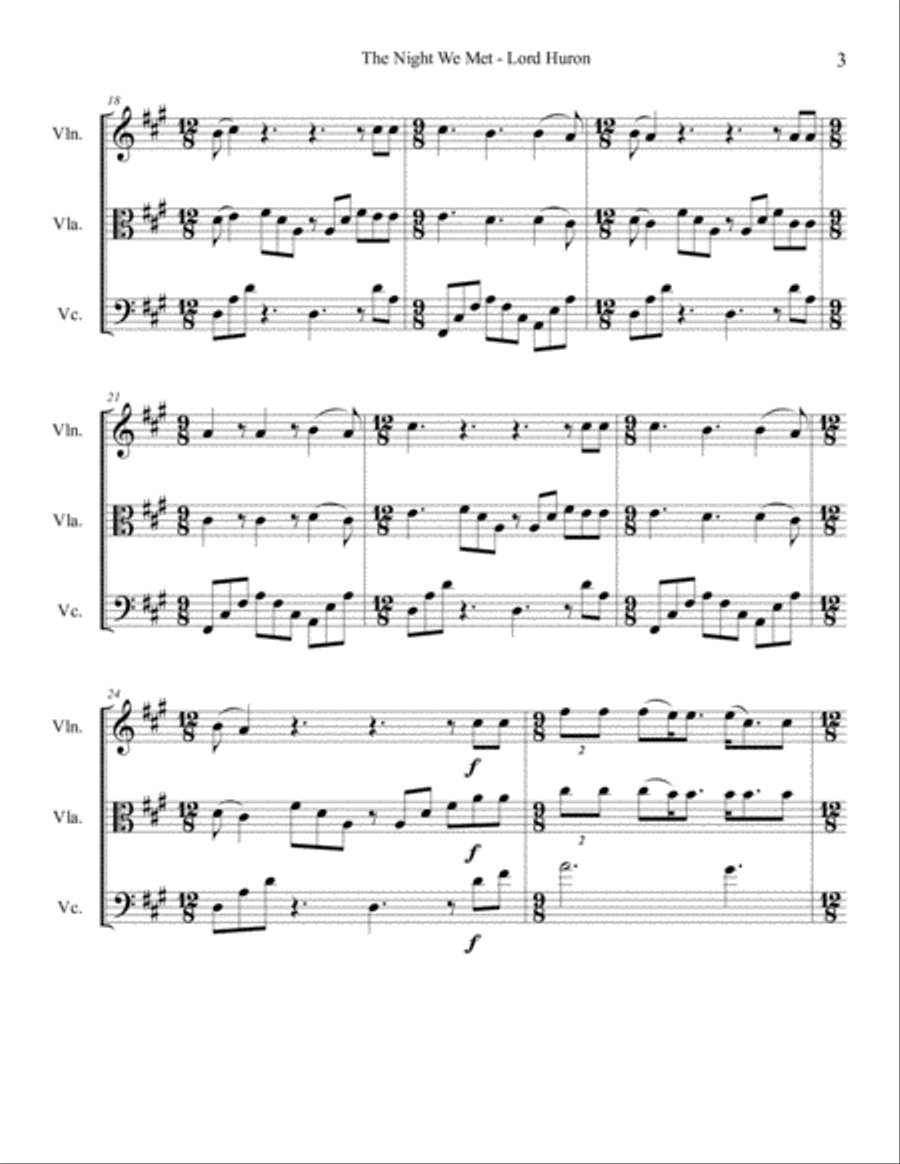 The Night We Met The Night We Met String Trio scores gallery preview page 3
