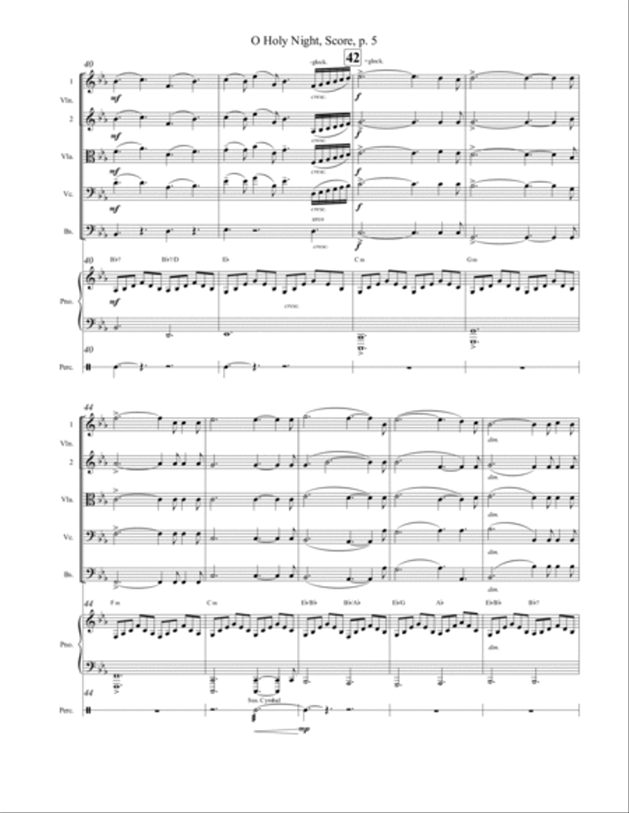 O Holy Night String Orchestra scores gallery preview page 5