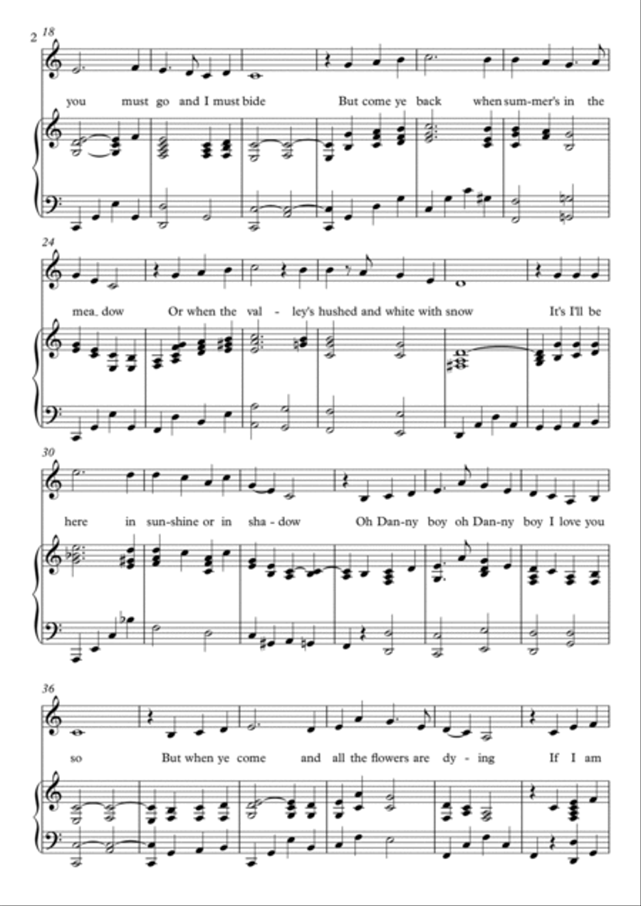 Danny Boy - Vocal Arrangement 3-Part scores gallery preview page 2