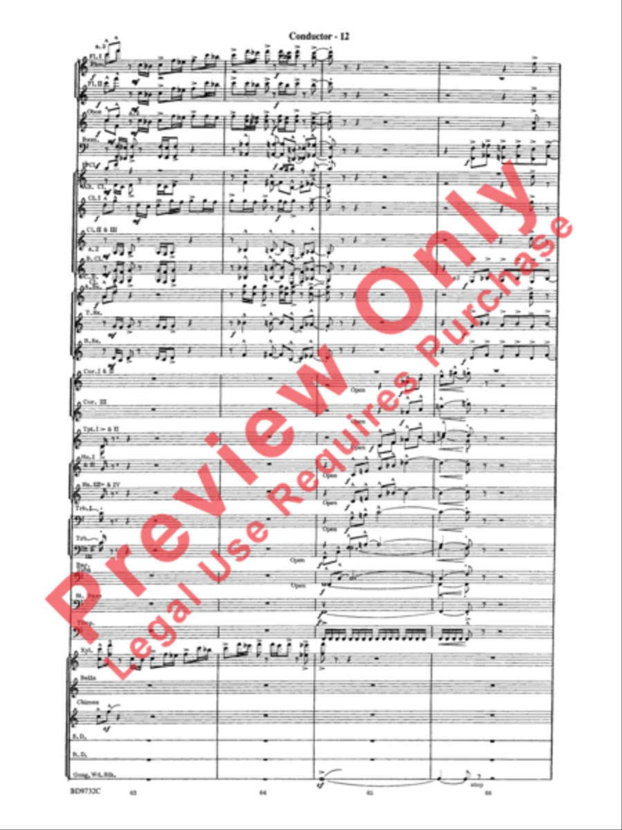 Symphonic Movement Concert Band scores gallery preview page 14