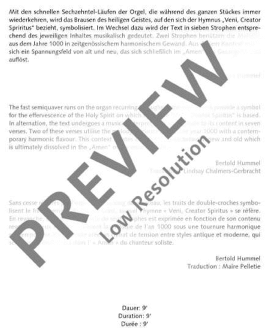 Veni, Creator Spiritus Medium Voice scores gallery preview page 4