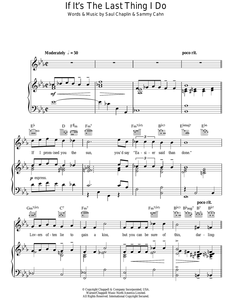If It's The Last Thing I Do Guitar scores gallery preview page 1