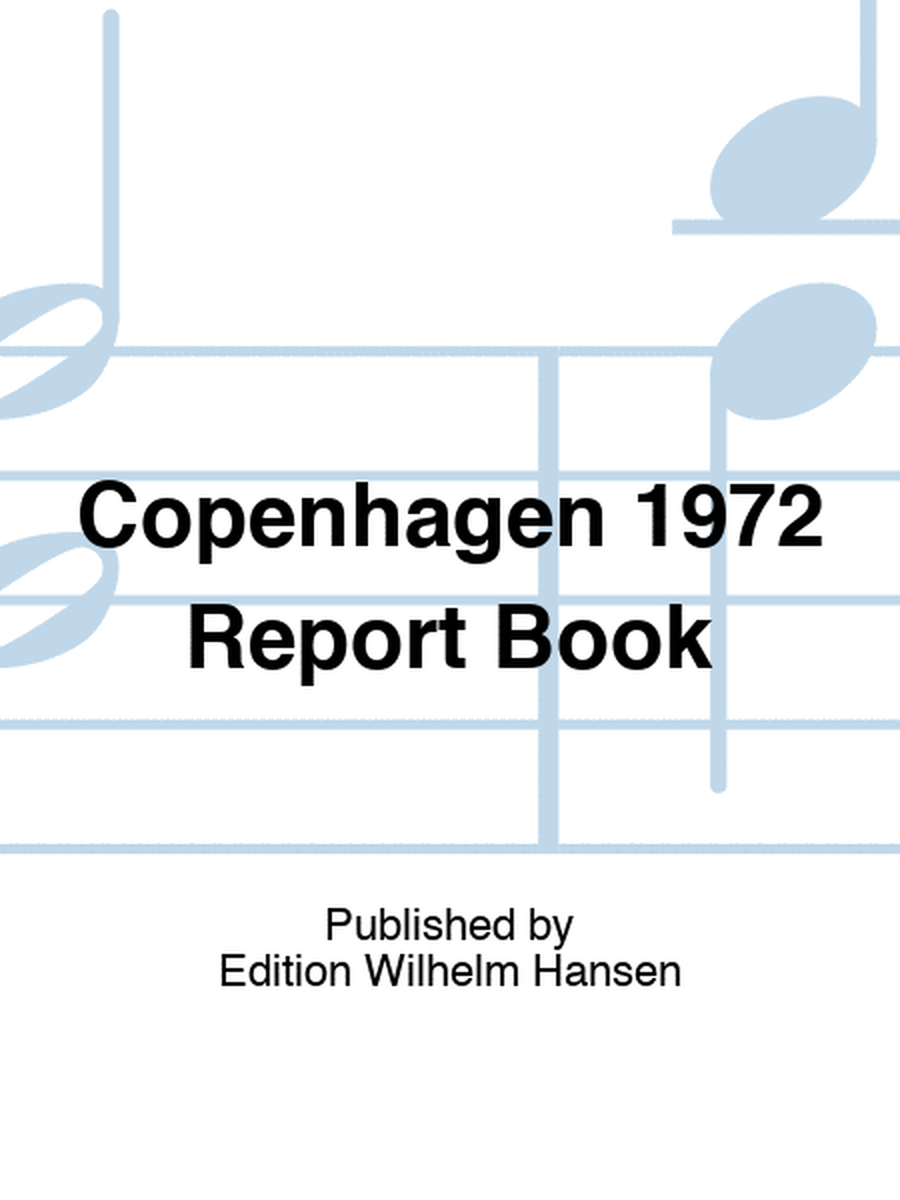 Copenhagen 1972 Report Book