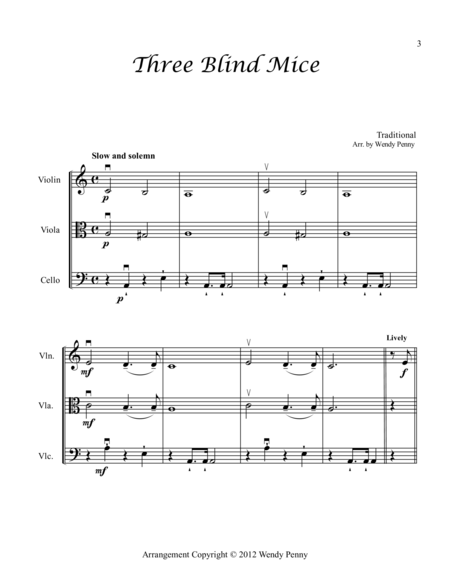 Children's Music for a String Trio of Violin, Viola and Cello Book 3 image number null