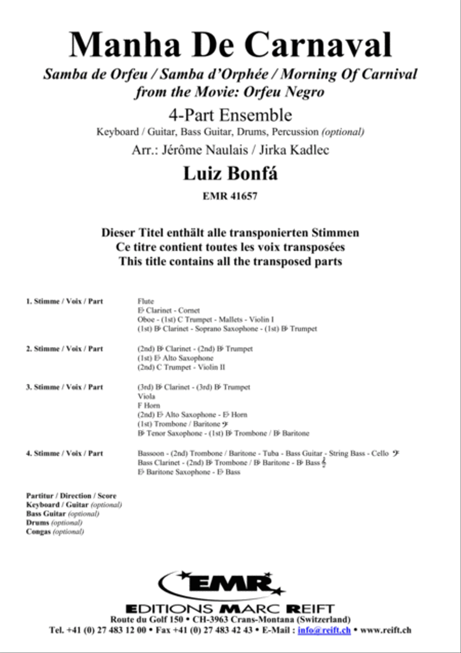 Manha De Carnaval Bass Guitar scores gallery preview page 2