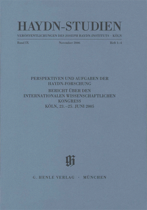 Perspektiven und Aufgaben der Haydn-Forschung