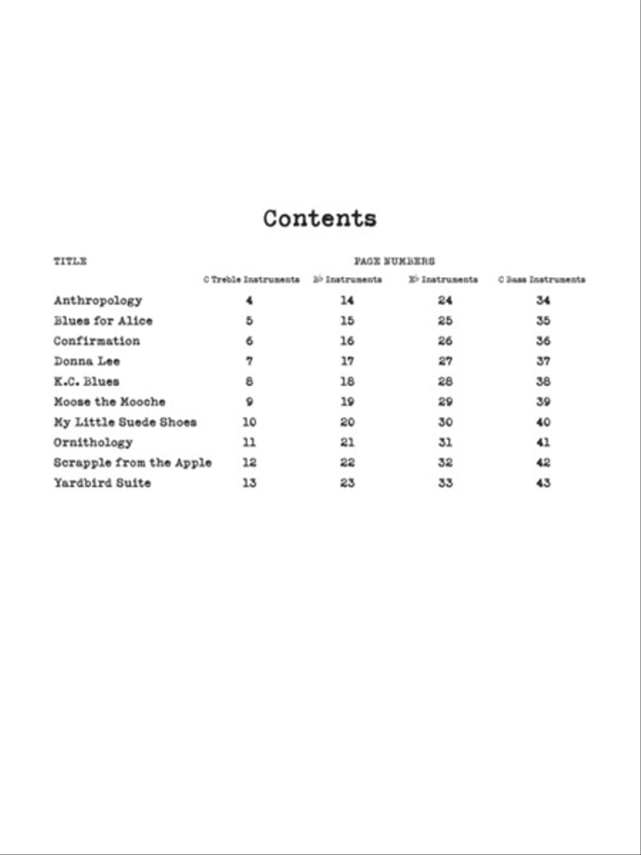 Charlie Parker Play-Along Piano scores gallery preview page 2