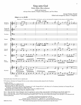 Sing unto God from Judas Maccabaeus (Downloadable Full Score)