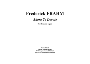 Book cover for Frederick Frahm: Adoro Te Devote for flute and organ