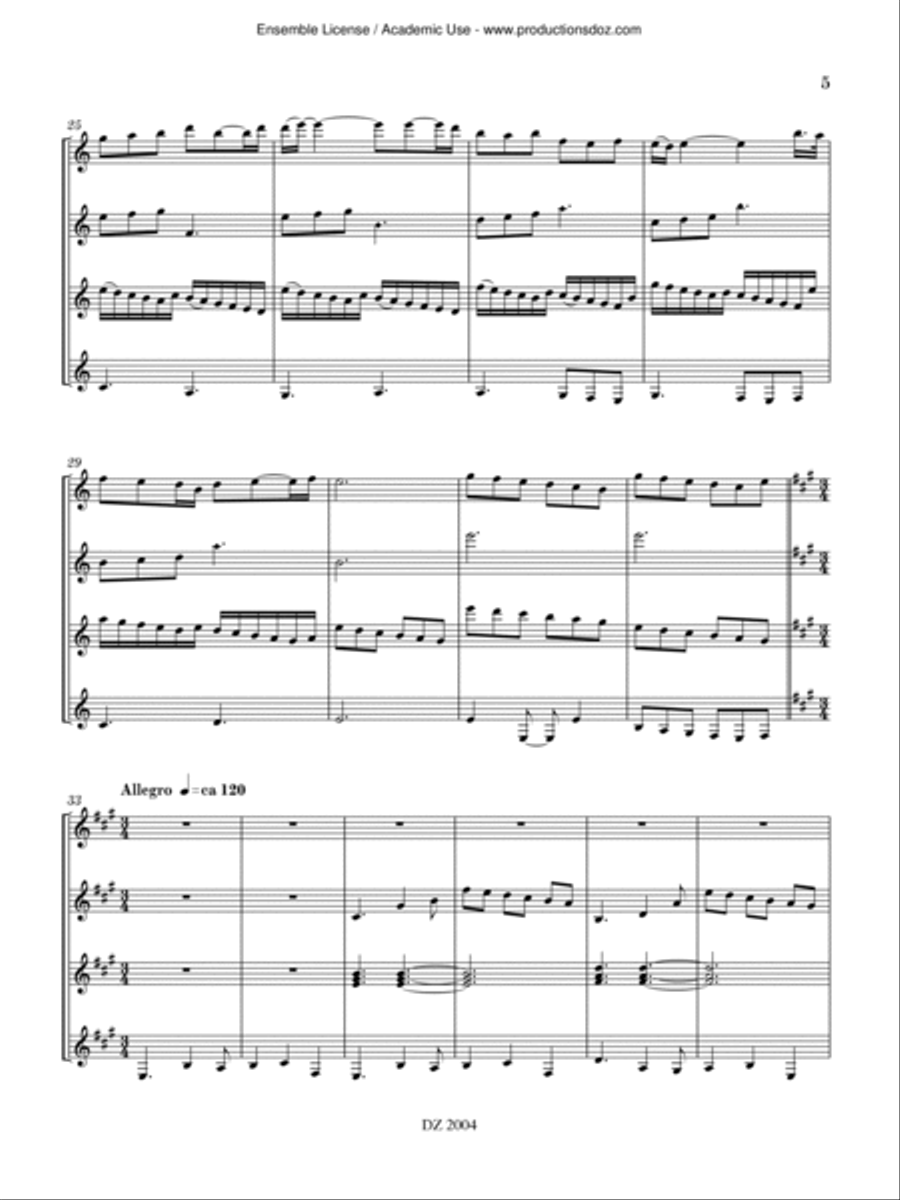 One Evening / Stumbling in 7 Guitar Ensemble scores gallery preview page 5