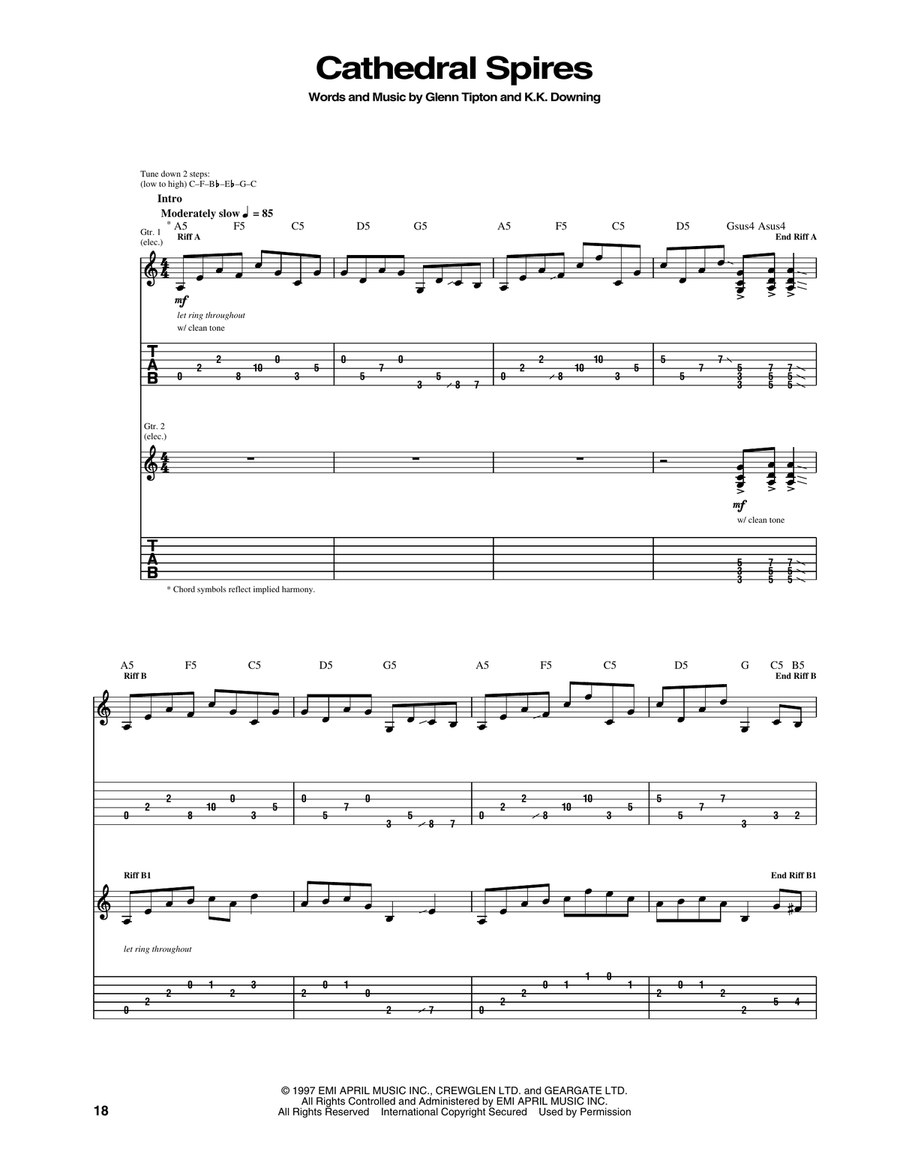 Cathedral Spires Cathedral Spires Acoustic Guitar scores gallery preview page 1