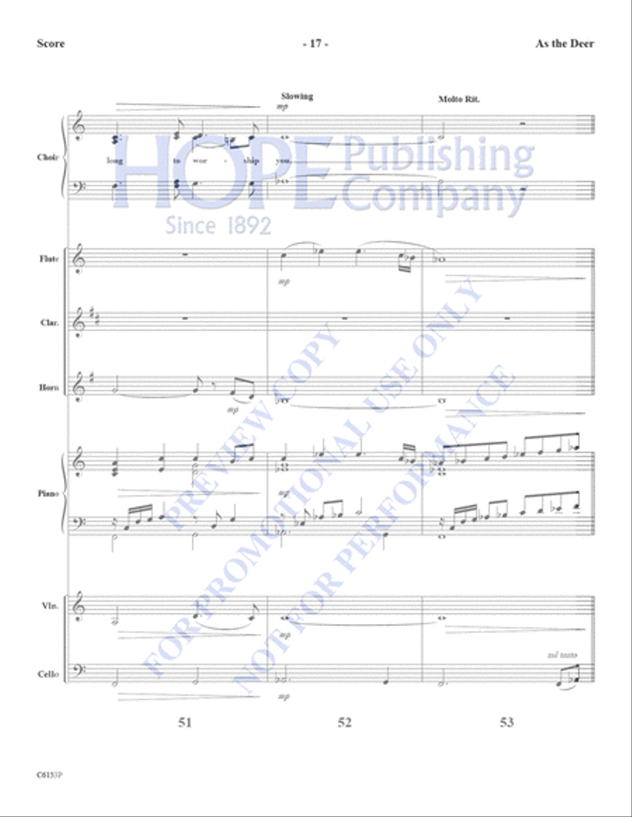 As the Deer As the Deer Choir scores gallery preview page 18