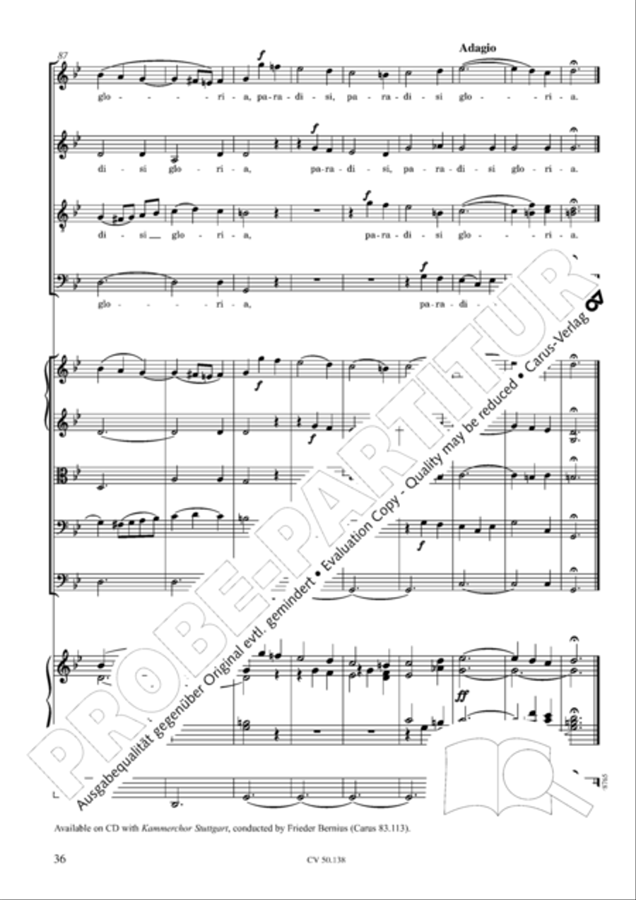 Stabat Mater in G minor 4-Part scores gallery preview page 37