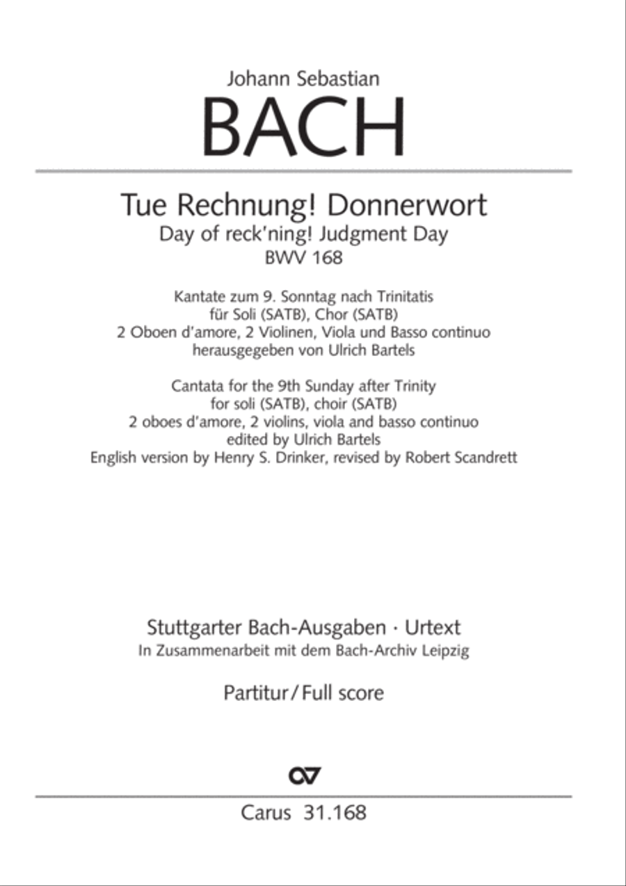 Day of reck'ning! Judgment day (Tue Rechnung! Donnerwort) 4-Part scores gallery preview page 2