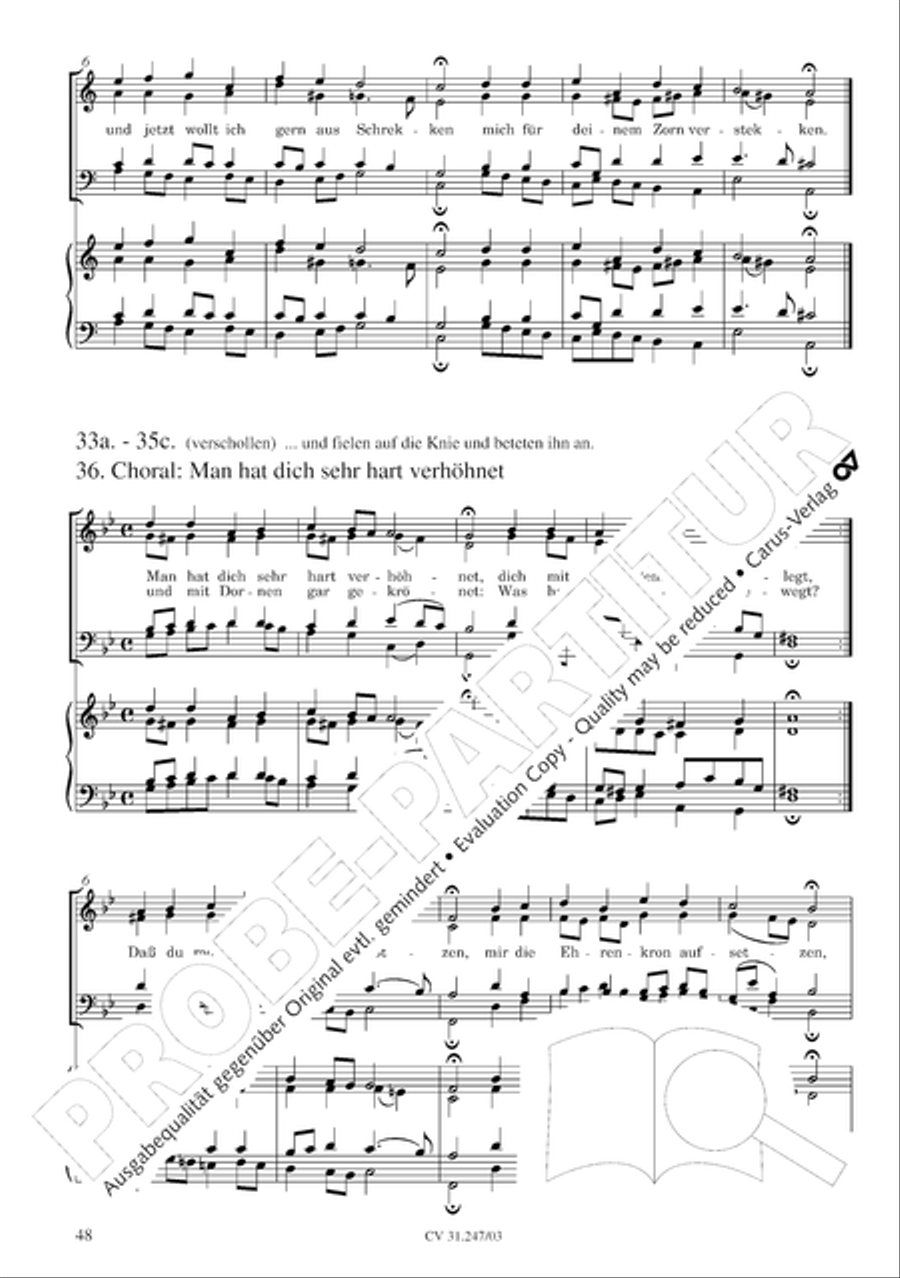 St. Mark Passion (Markus-Passion) 4-Part scores gallery preview page 49
