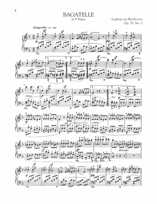 Bagatelle In F Major, Op. 33, No. 3