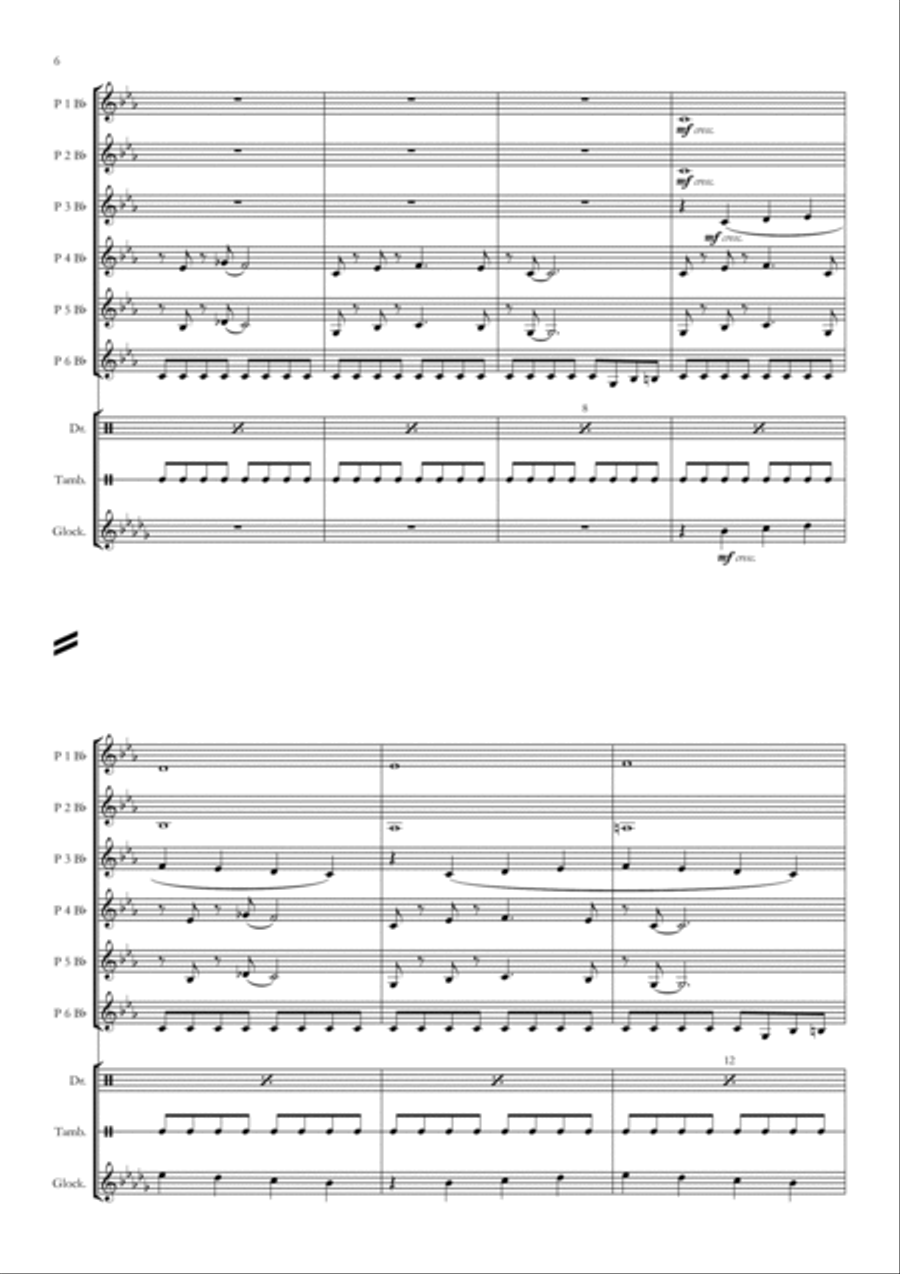Smoke On The Water Concert Band scores gallery preview page 6
