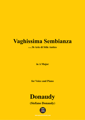Donaudy-Vaghissima Sembianza,from 36 Arie di Stile Antico,in A Major