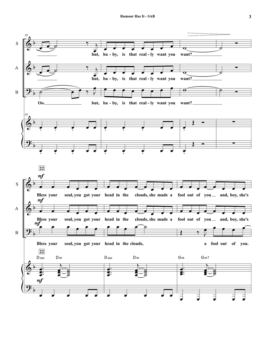 Rumour Has It 3-Part scores gallery preview page 3