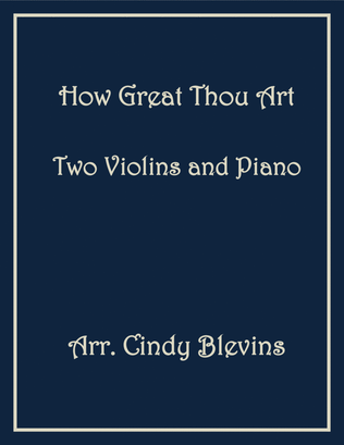 Book cover for How Great Thou Art, Two Violins and Piano