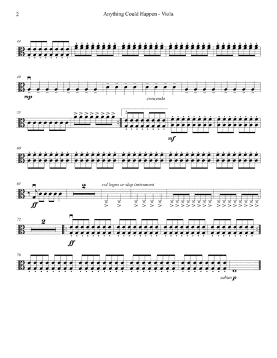 Anything Could Happen Anything Could Happen String Quartet scores gallery preview page 6