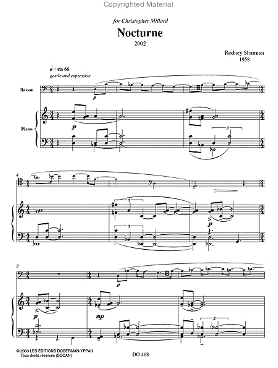 Nocturne Bassoon Solo scores gallery preview page 2
