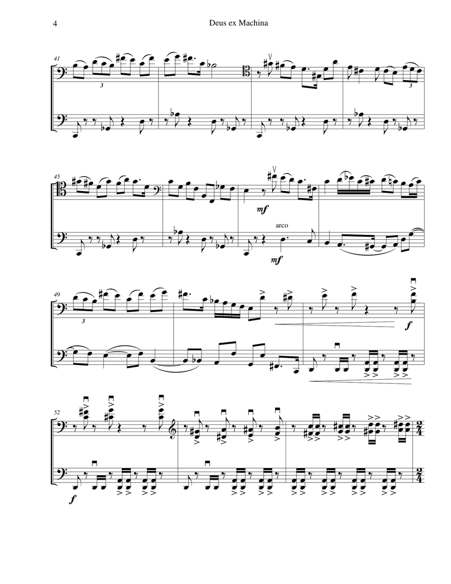 Deus ex Machina - for cello duo String Duet scores gallery preview page 4