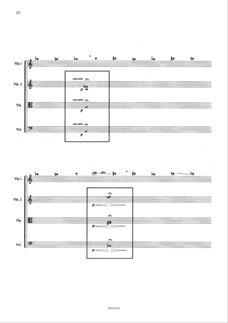Silent Spaces for String Quartet String Quartet scores gallery preview page 6