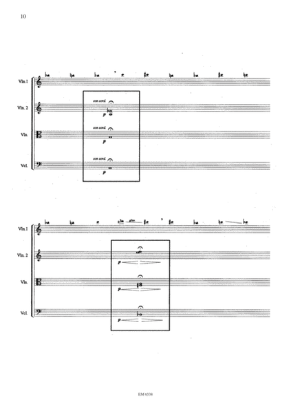 Silent Spaces for String Quartet