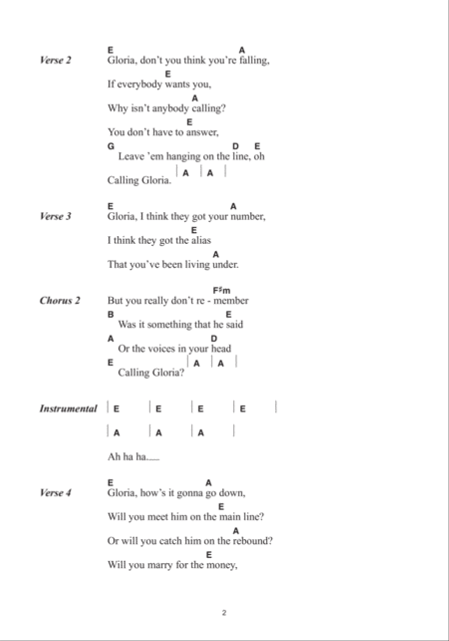 Gloria Acoustic Guitar scores gallery preview page 2