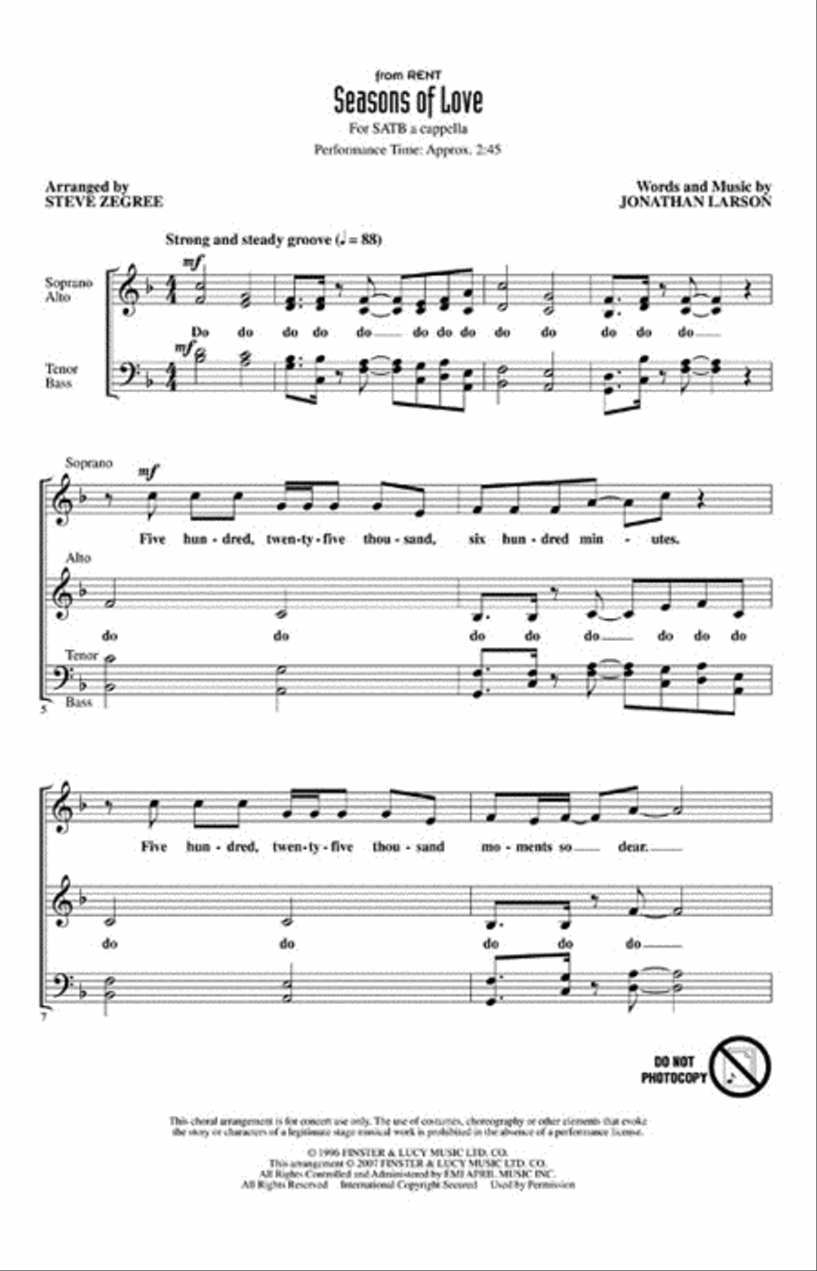 Seasons of Love Seasons of Love 4-Part scores gallery preview page 2