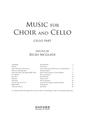 Book cover for Music for Choir and Cello