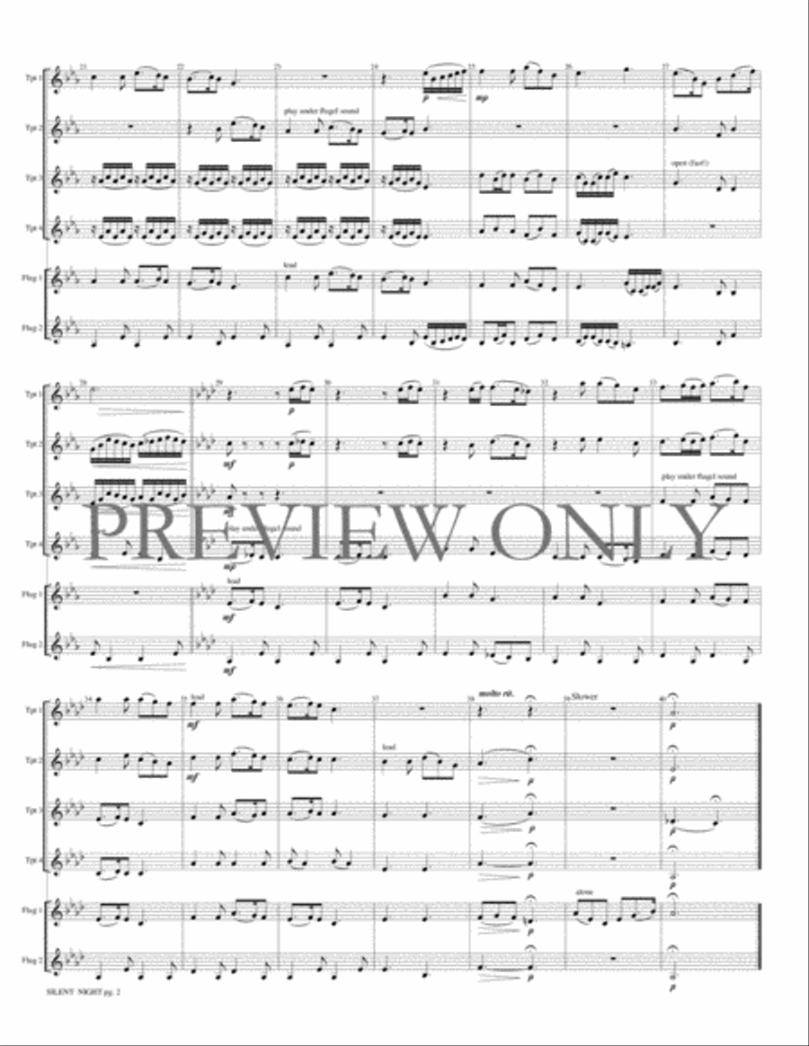 Silent Night Small Ensemble scores gallery preview page 3