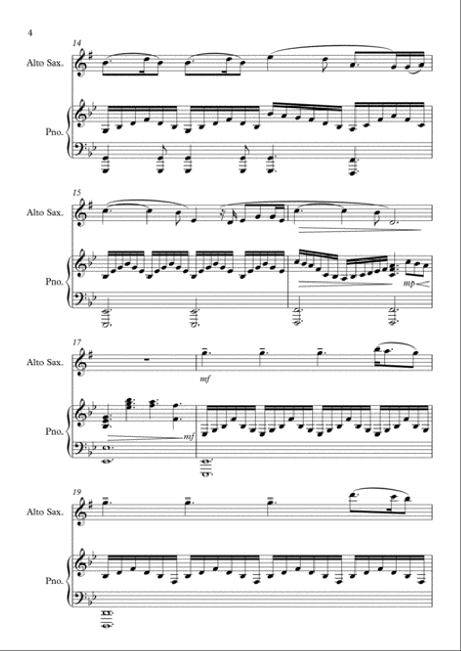 A Thousand Years Alto Saxophone scores gallery preview page 4