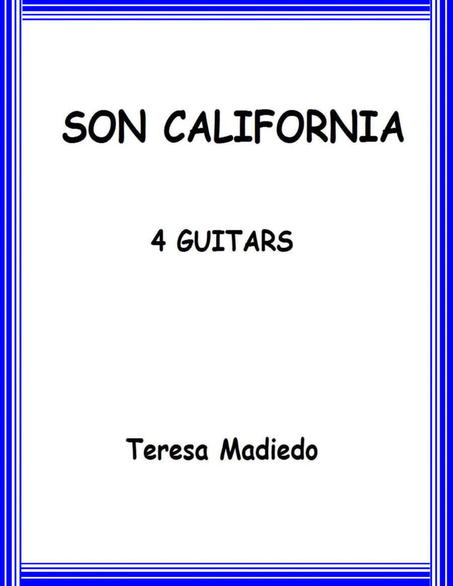 Son California score and parts - Score Only Acoustic Guitar scores gallery preview page 1
