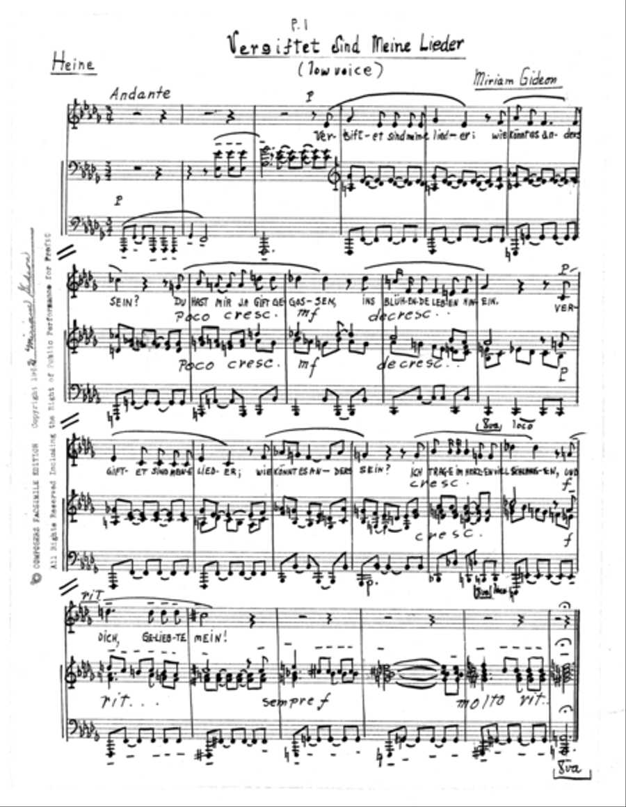 [Gideon] German Songs (Low Voice) Low Voice scores gallery preview page 5