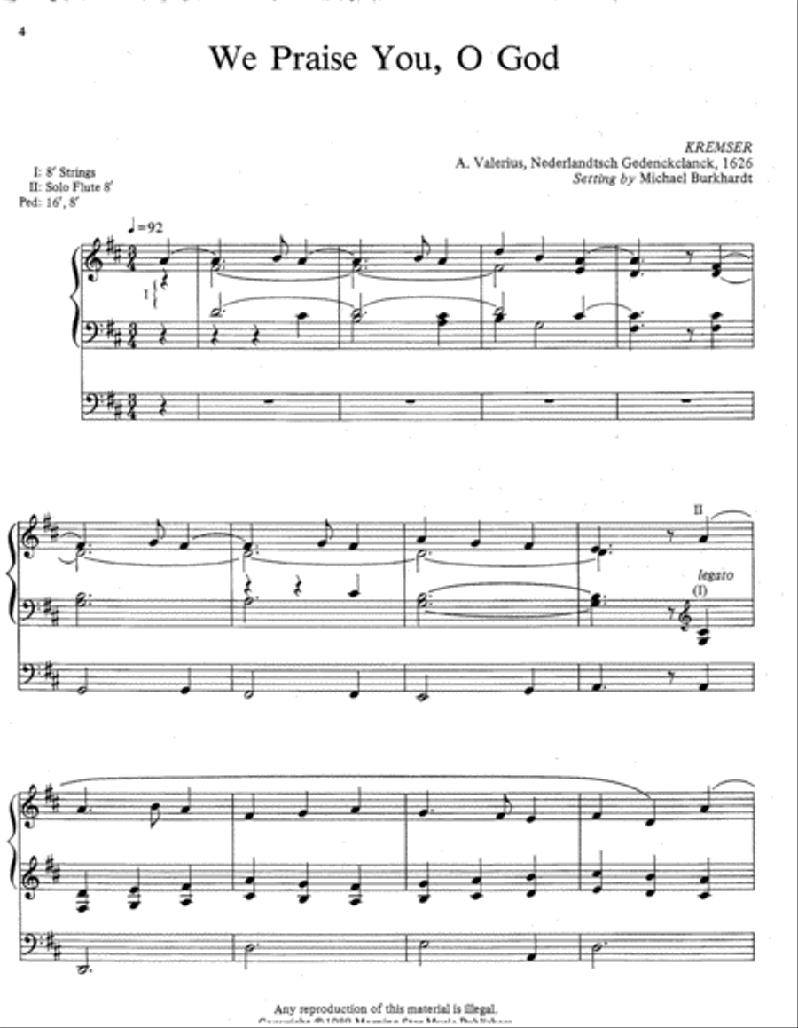 Praise and Thanksgiving, Set 1 Organ scores gallery preview page 3