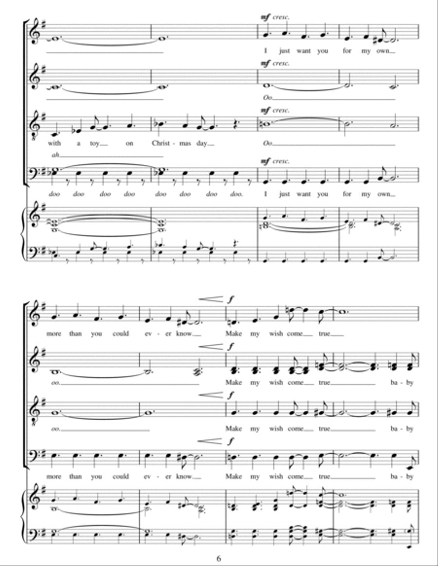 All I Want For Christmas Is You (arr. Matthew O'Donovan) 4-Part scores gallery preview page 6