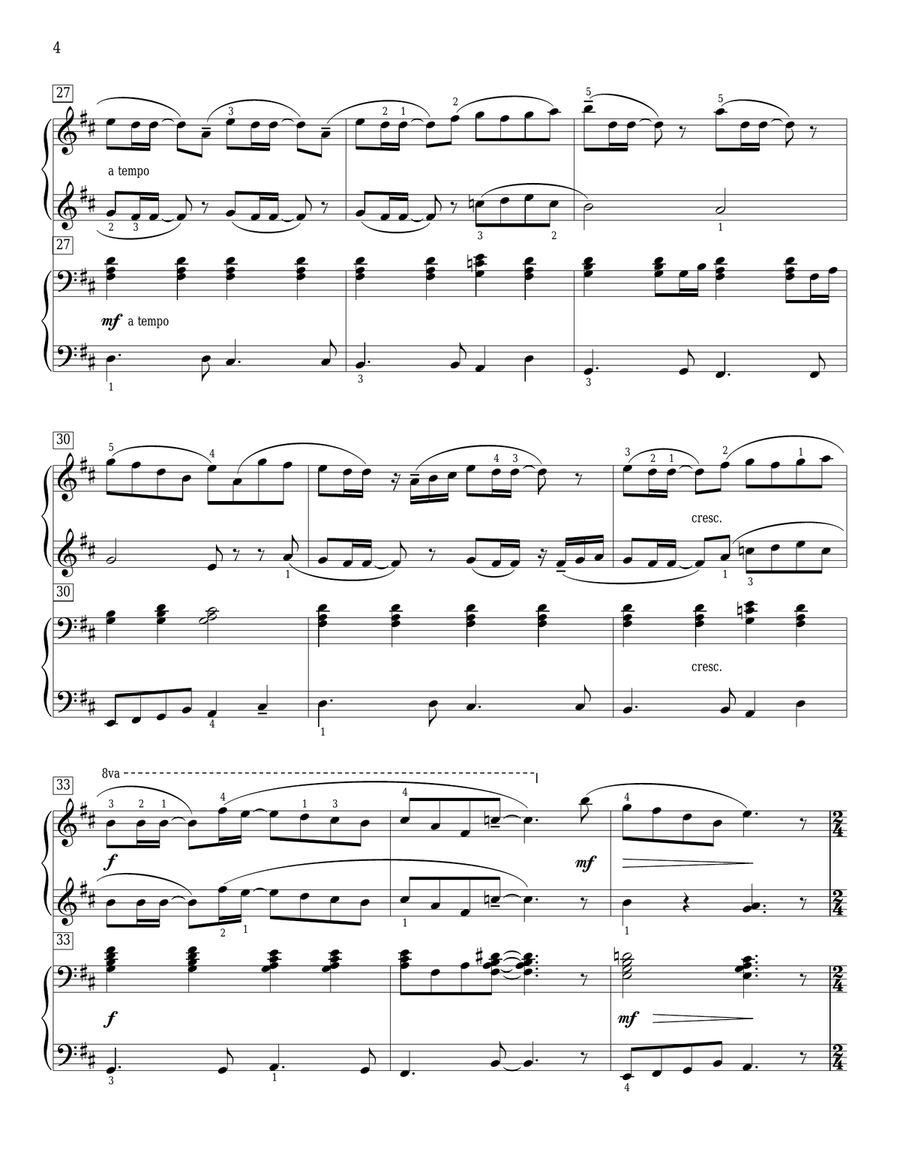 Scarlet Hearts Piano Duet scores gallery preview page 4