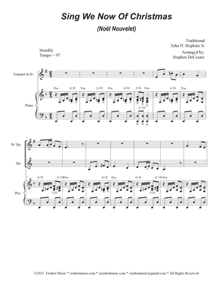 Sing We Now Of Christmas (Noël Nouvelet) (Duet for Bb-Trumpet & French Horn)