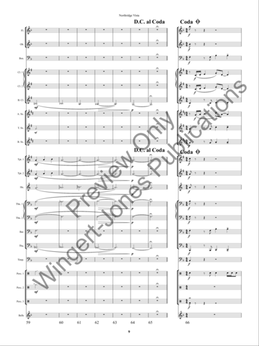 Northridge Vista Concert Band scores gallery preview page 12